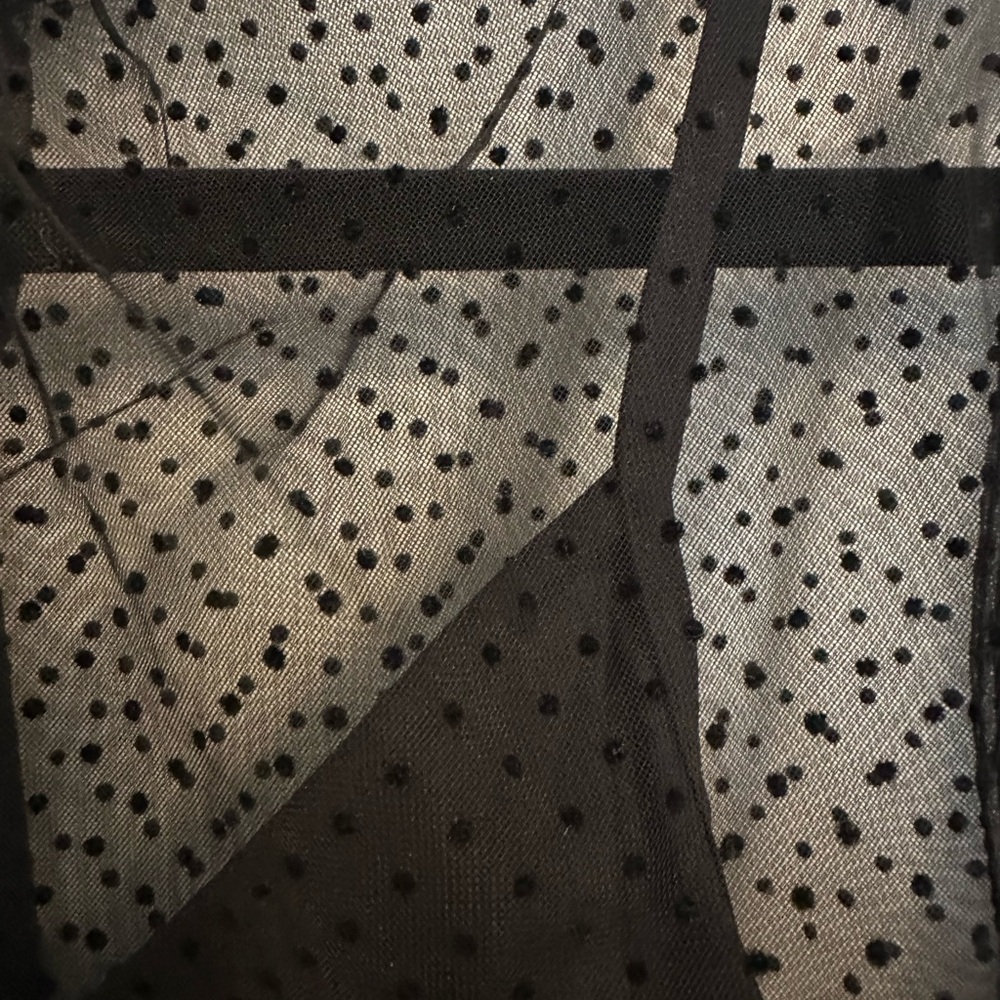 Veronica Beard Black Sheer Polka Dot Blouse - Picture 2 of 4